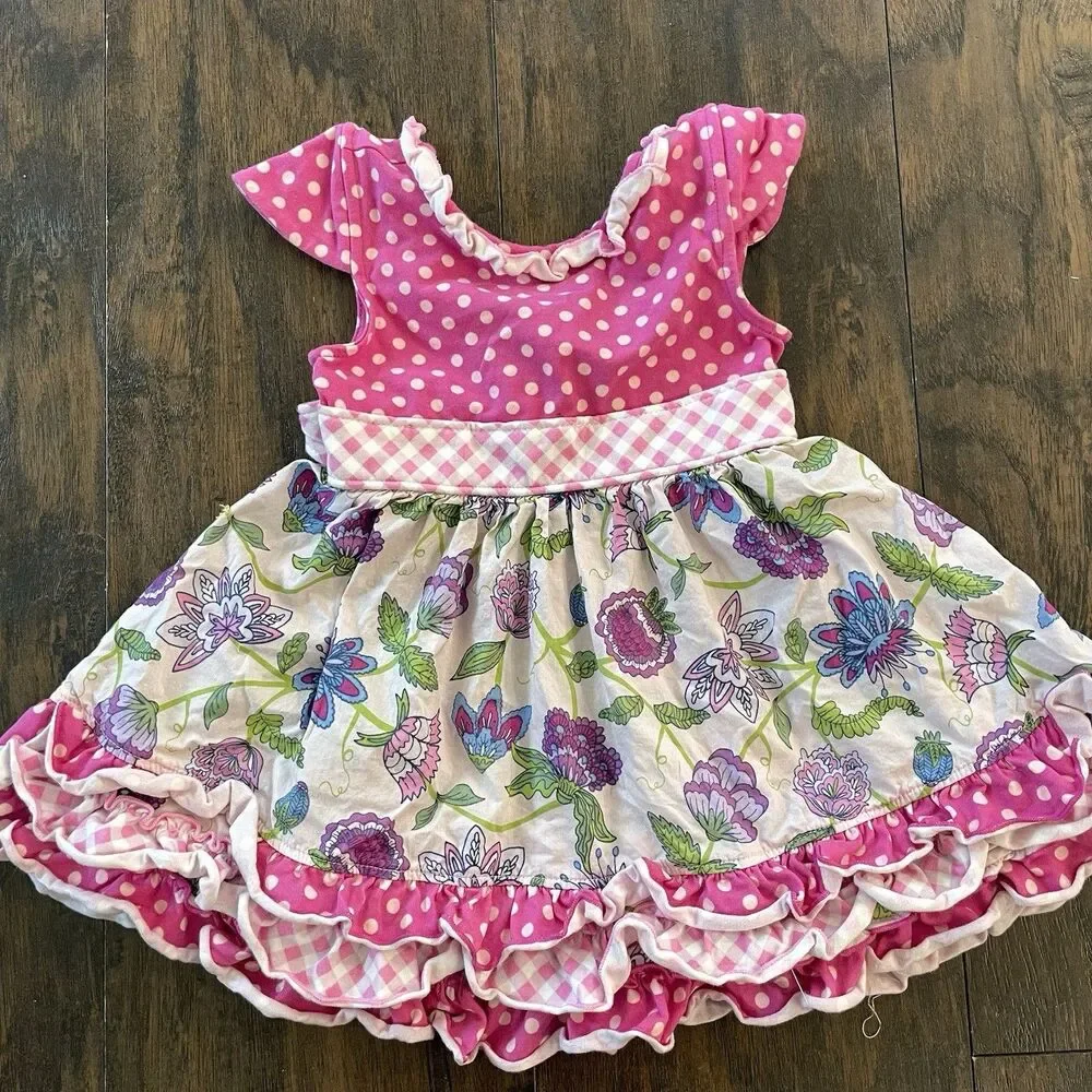 Girls Matilda Jane Daydream Dot Dot Dot Dress Sz 2 Holiday